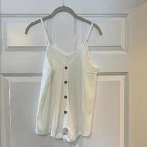 Chic White Button-Down Camisole